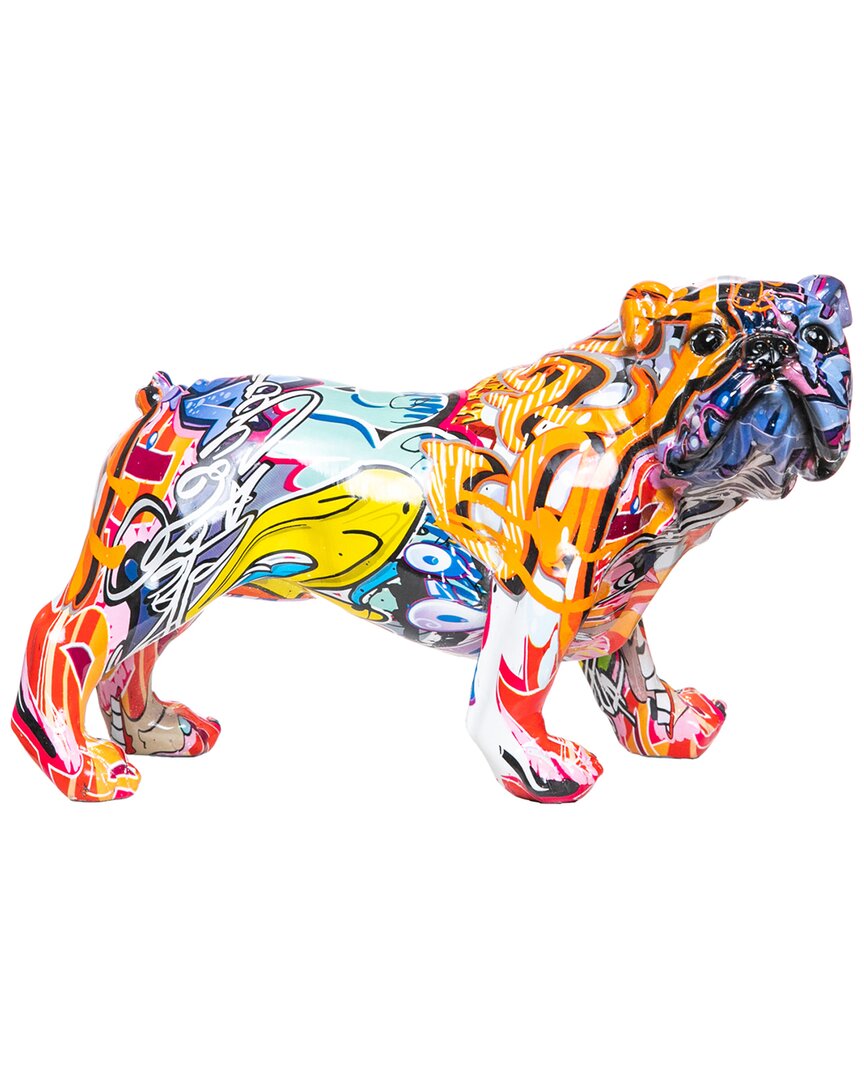 Interior Illusions Plus Street Art Bulldog Standing - 11 Long In Multicolor