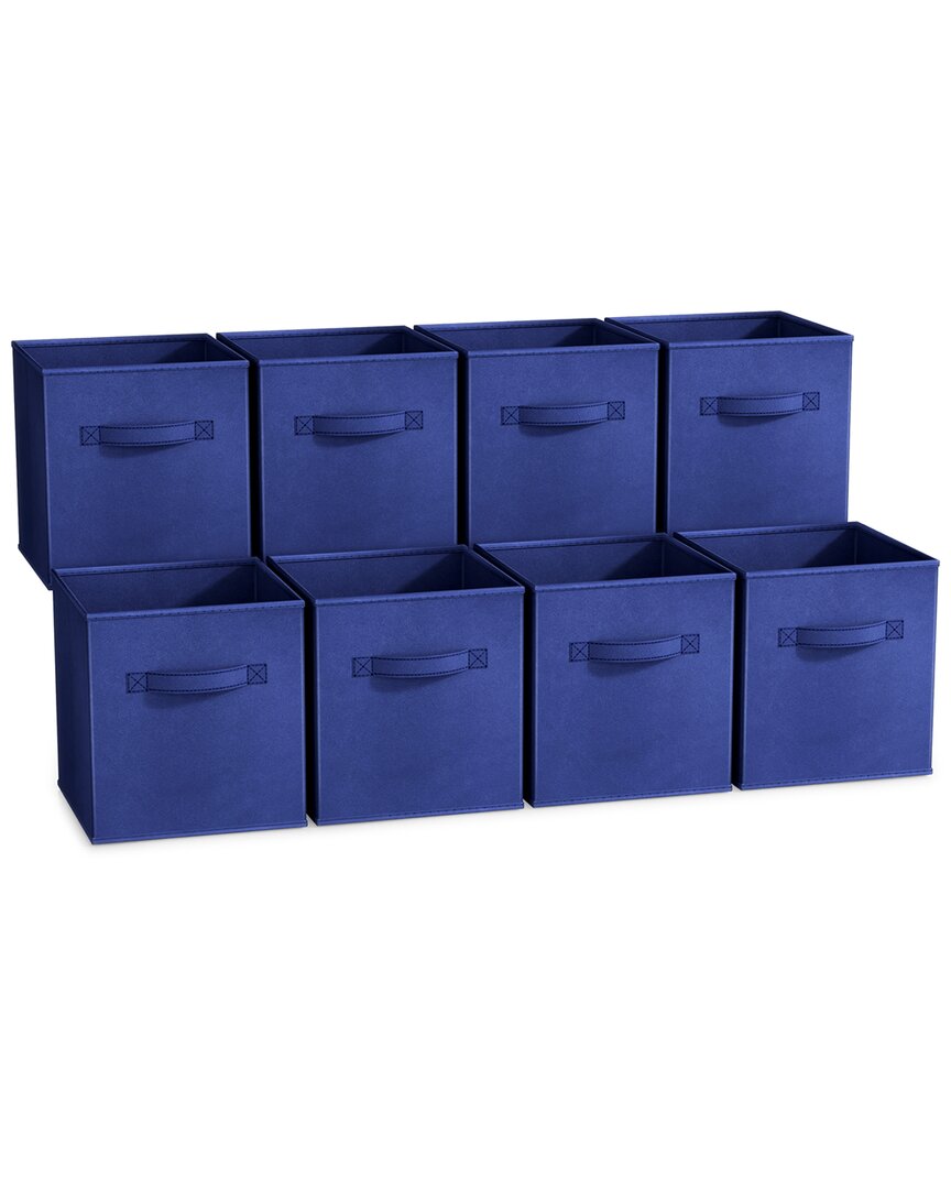 Sorbus 11in 8 Pack Foldable Storage Bins In Blue
