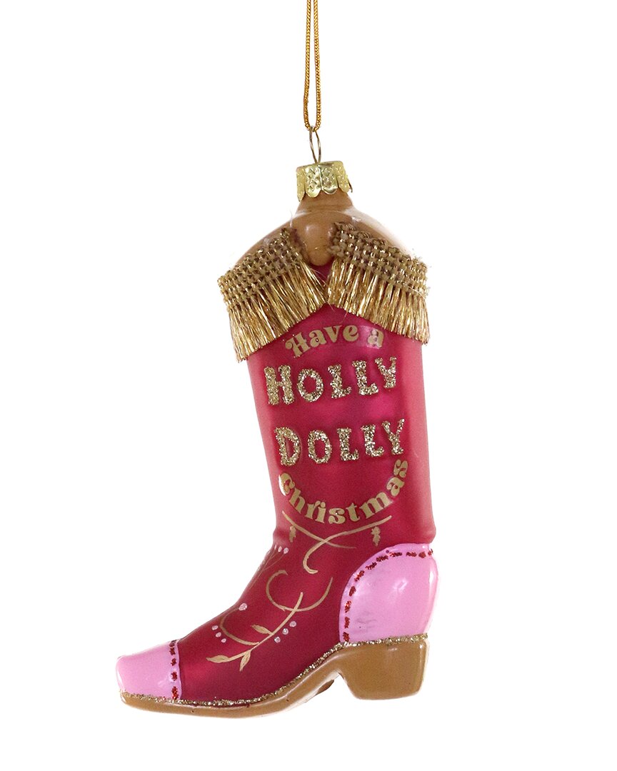 Cody Foster & Co. Have A Holly Dolly Boot Ornament In Red