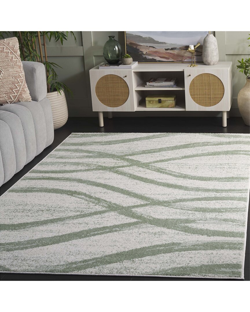 Safavieh Adirondack Fluentra Power Loomed Rug Ivory / Sage In Green