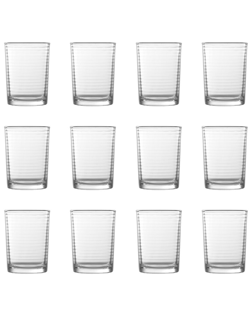 Fortessa Arcade Everyday 8oz Stackable Glasses (set Of 12) In Transparent
