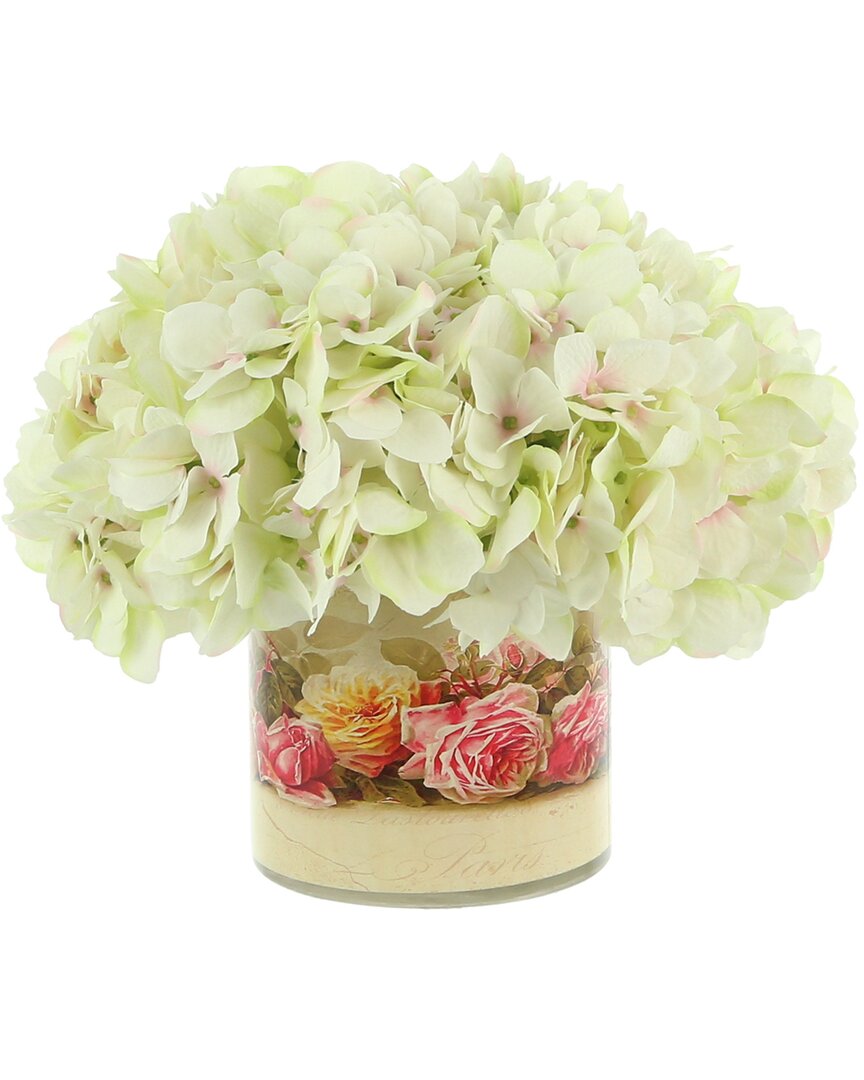 Creative Displays White & Pink Accented Hydrangea Bouquet Arrangement