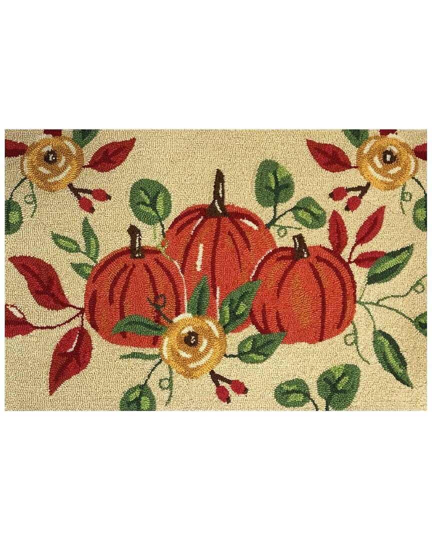 The Rug Market Pumpkin Trio 24x36in Doormat In Cream