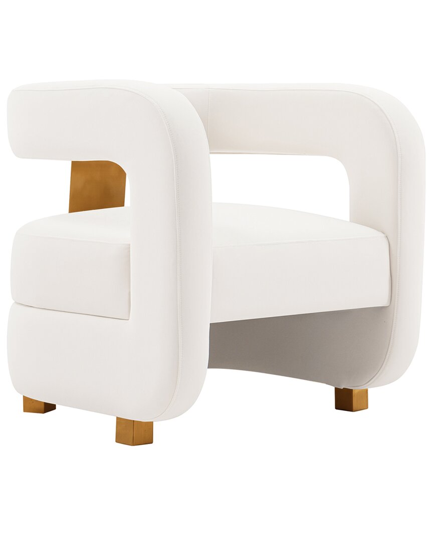 Manhattan Comfort Amirah Accent Chair In White