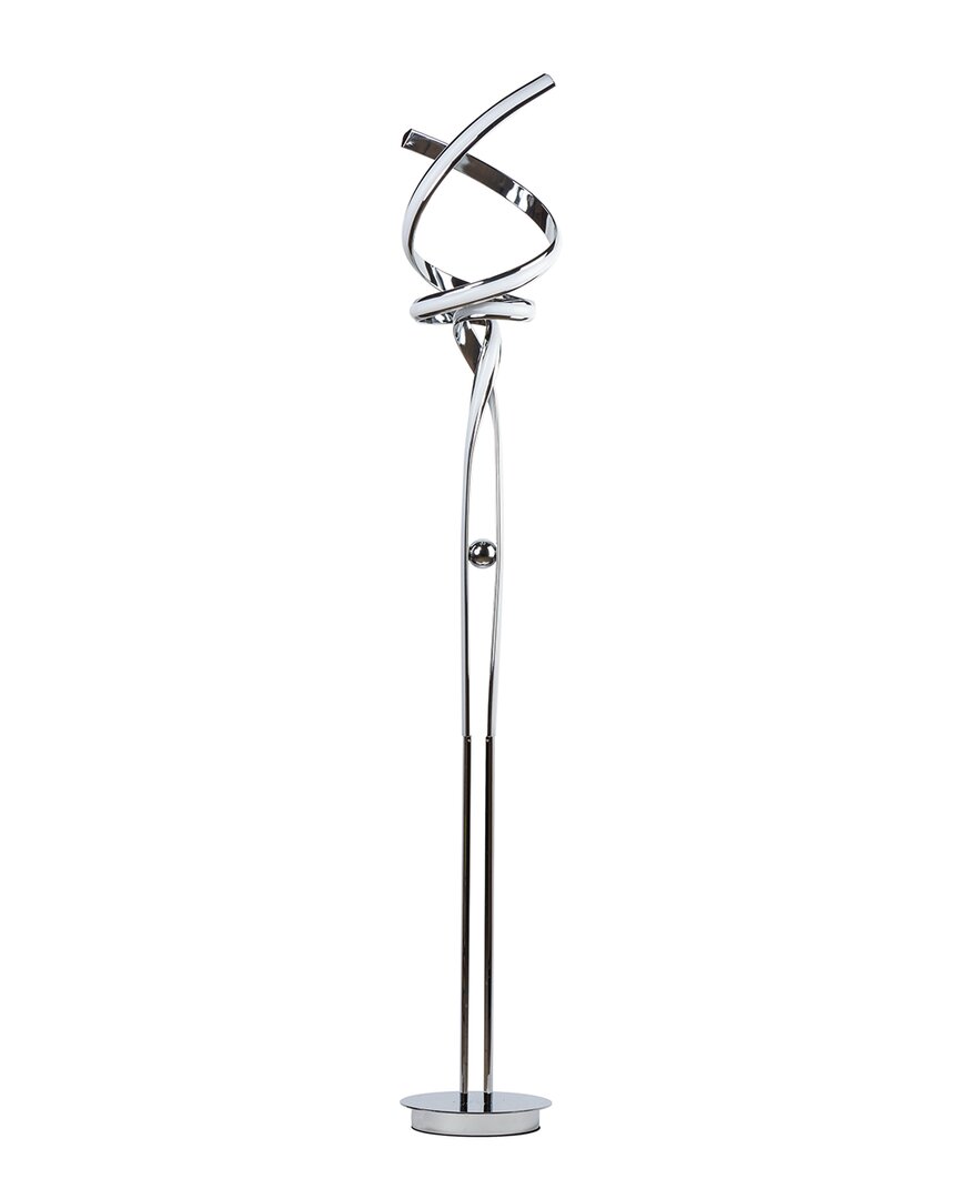 Finesse Decor Munich Led Chrome 63in Floor Lamp In Silver