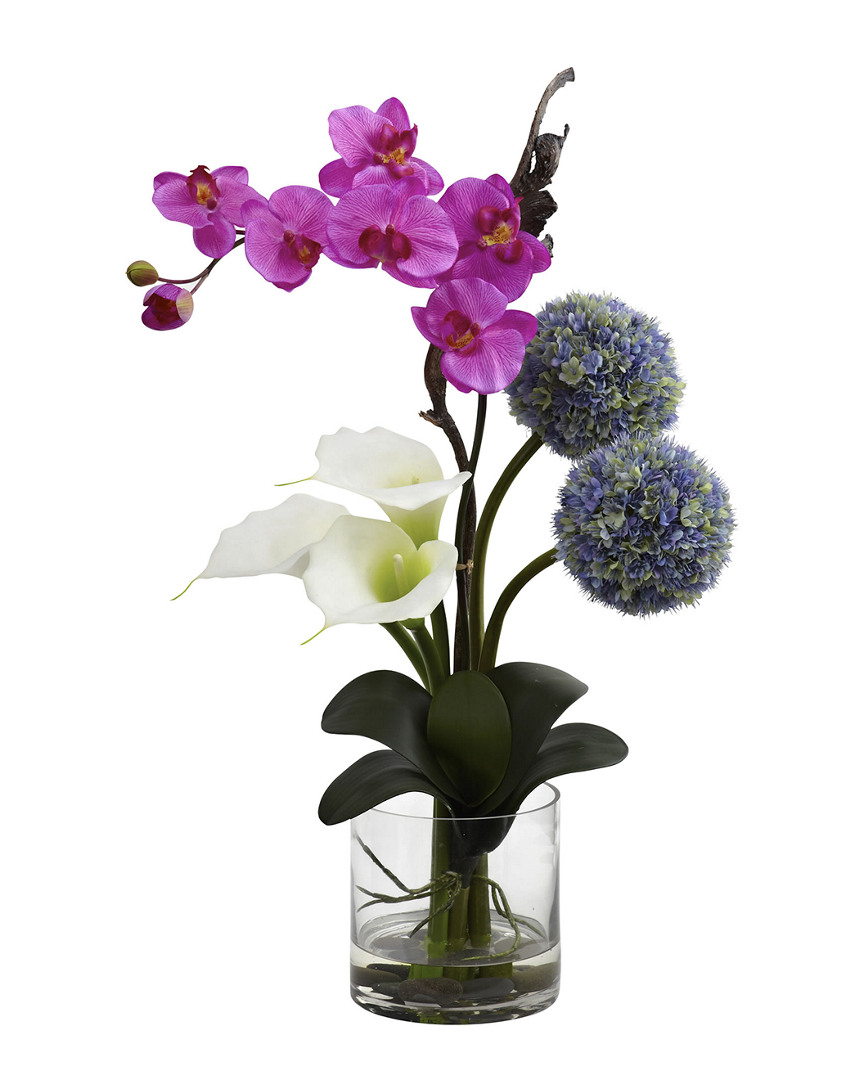 Nearly Natural Calla, Orchid & Ball Flower Arrangement