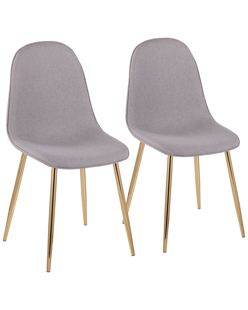 Lumisource Set Of 2 Pebble Chairs In Gold