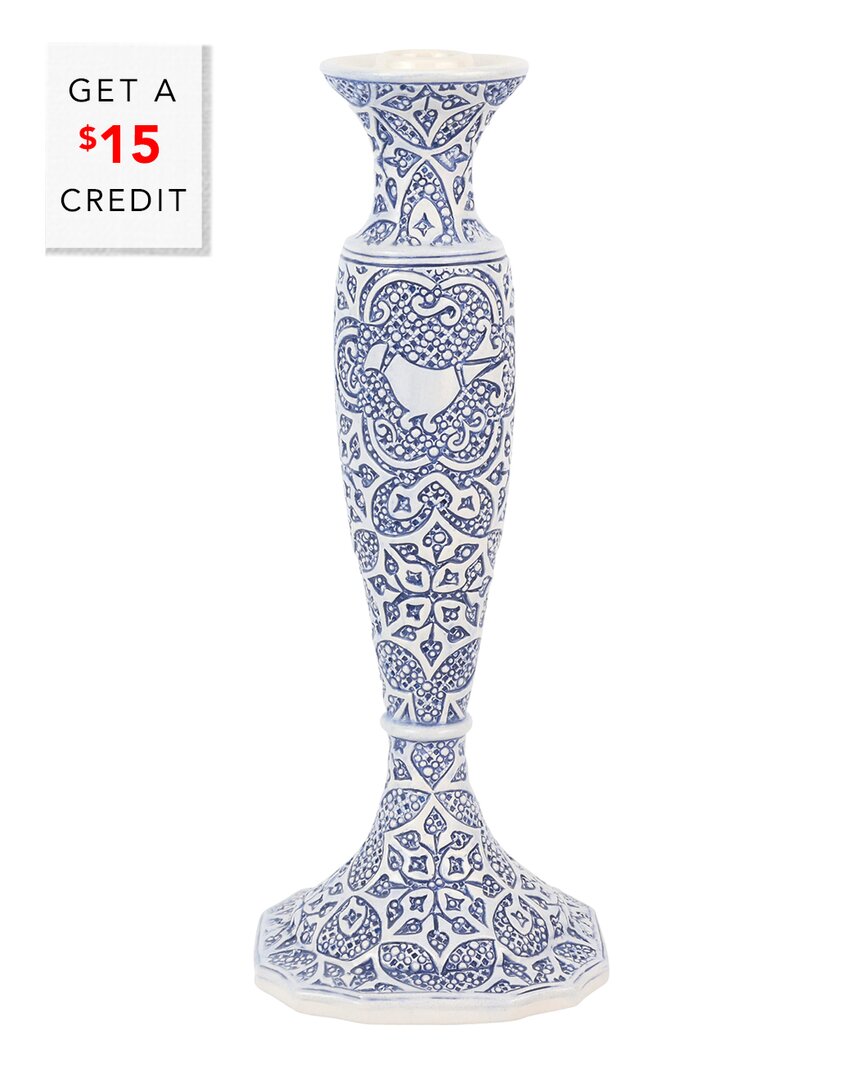 Vietri Uccello Candle Stick With $15 Credit