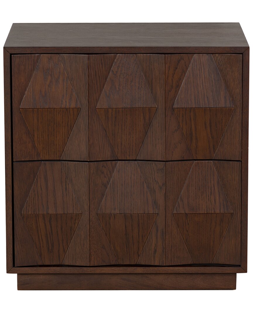 Safavieh Couture Riabelle Wood 2 Drawer Nightstand In Brown