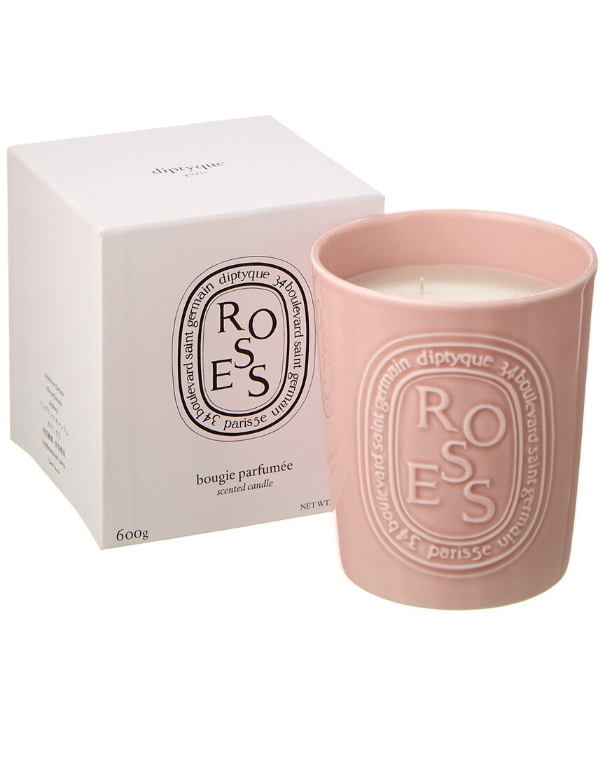 Diptyque Roses 600g Scented Candle In Pink
