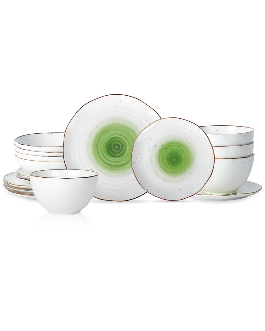 Christian Siriano Luma 16pc Dinnerware Set In Green