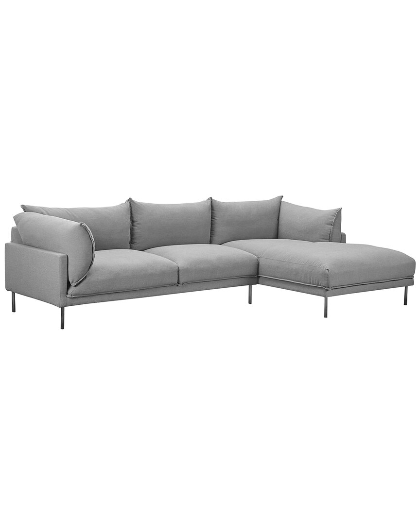 Moe's Home Collection Jamara Right-facing Sectional In Charcoal