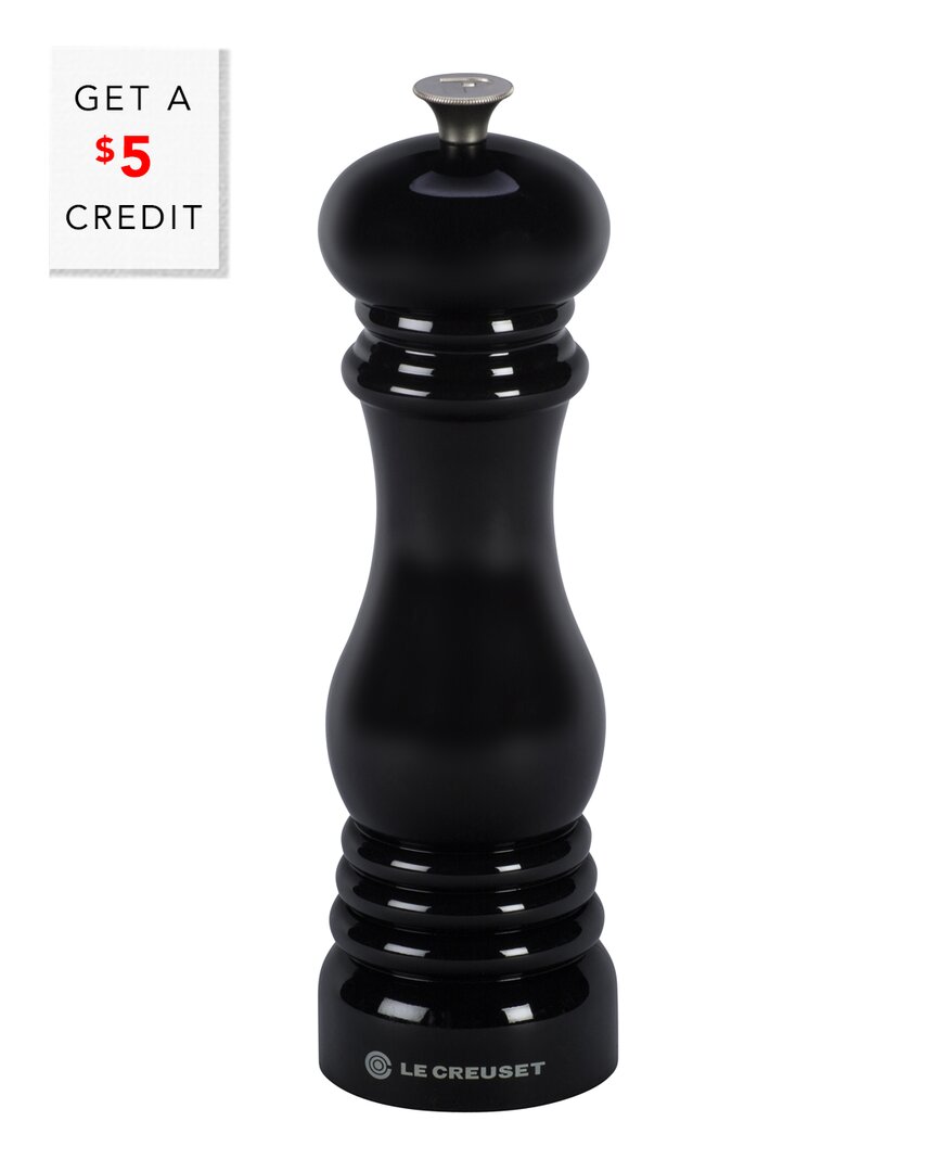 Le Creuset Satin Black Pepper Mill 21cm In Black
