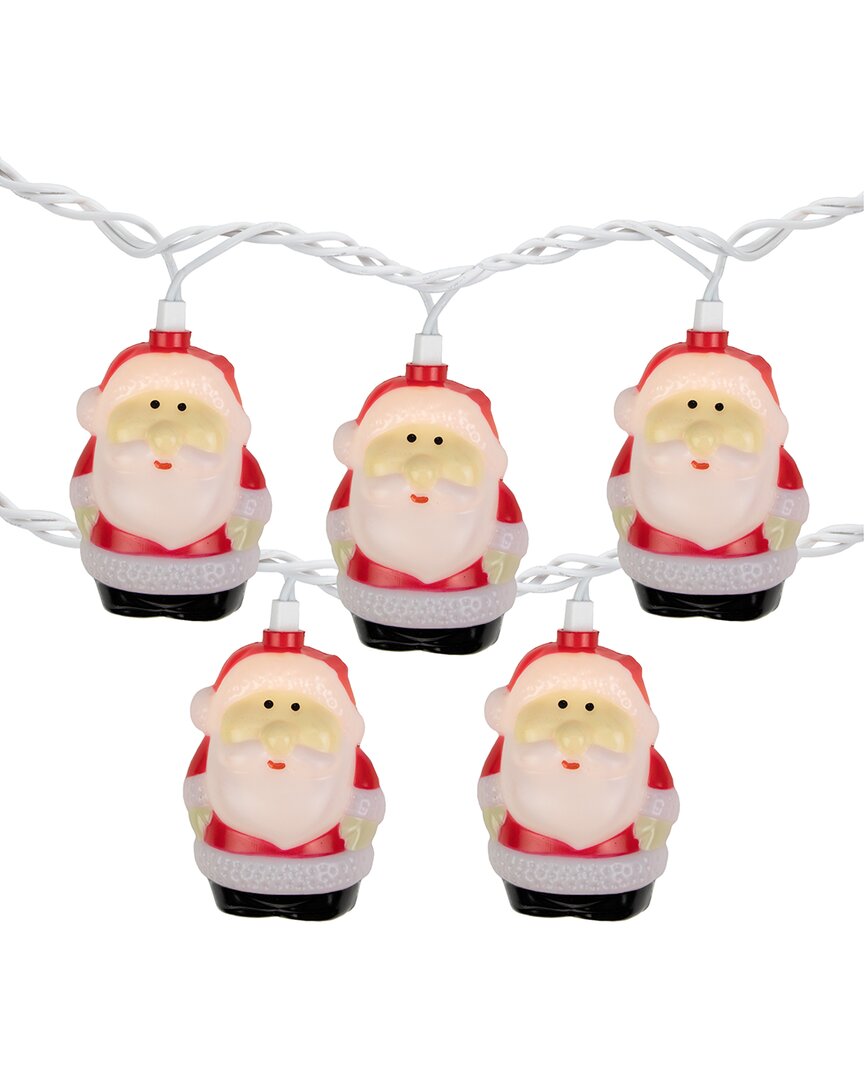 Northlight 10ct Santa Claus Christmas Light Set In White