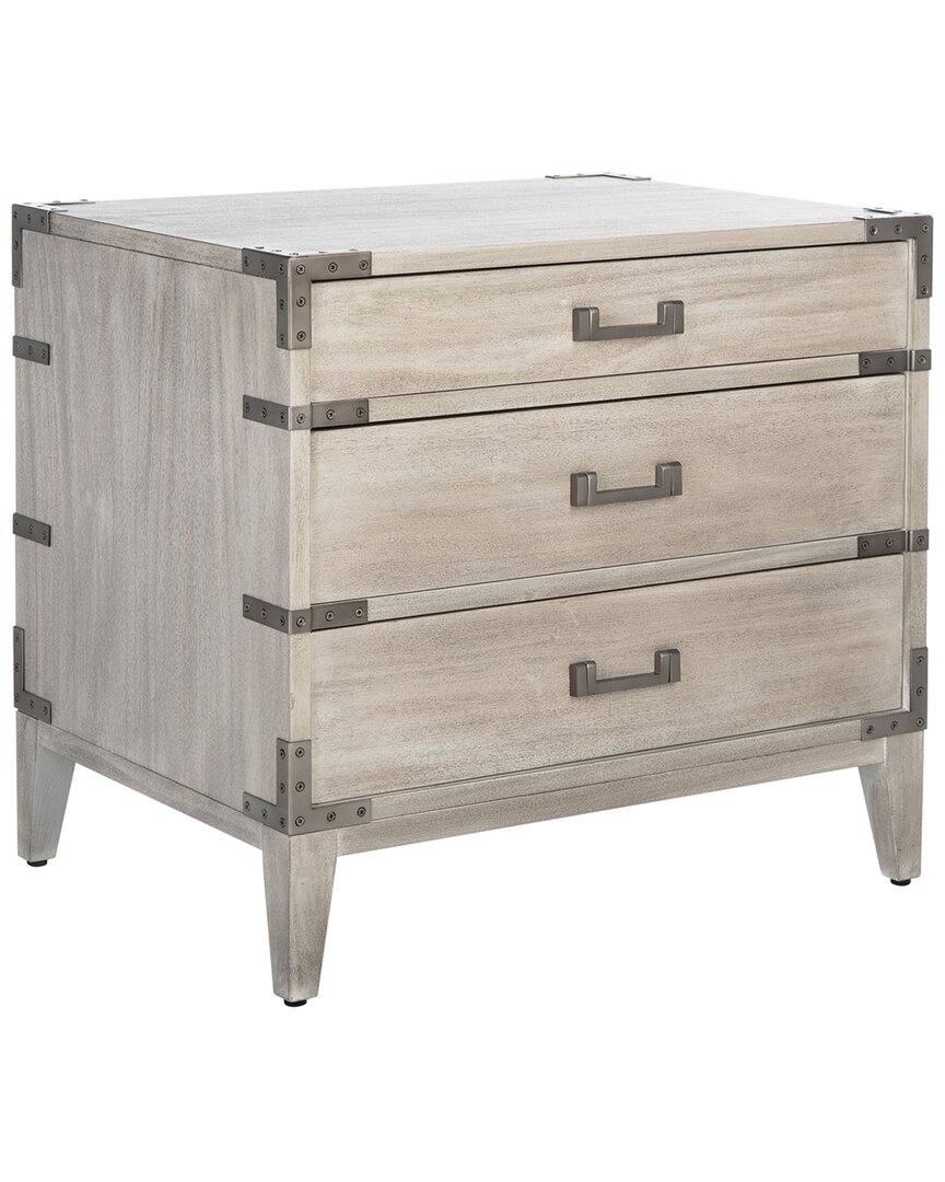 Safavieh Couture Nisha 3 Drawer Wood Nightstand