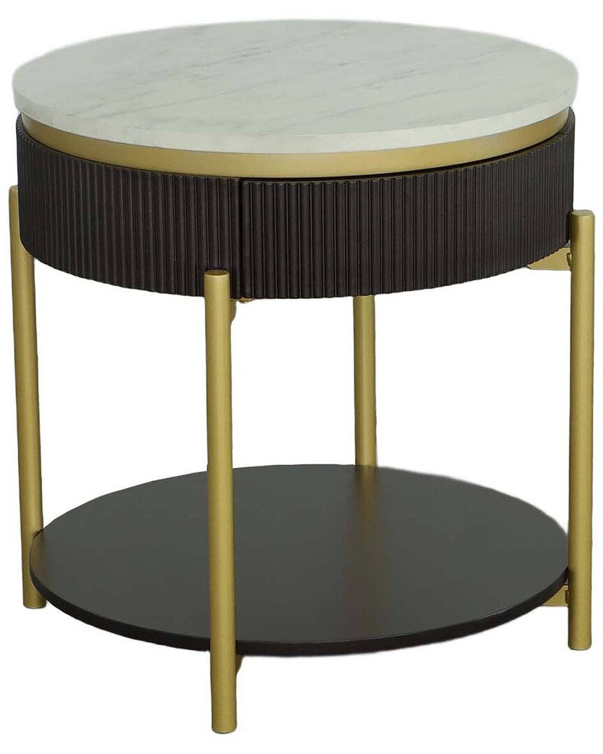 Progressive Furniture Round End Table In Black
