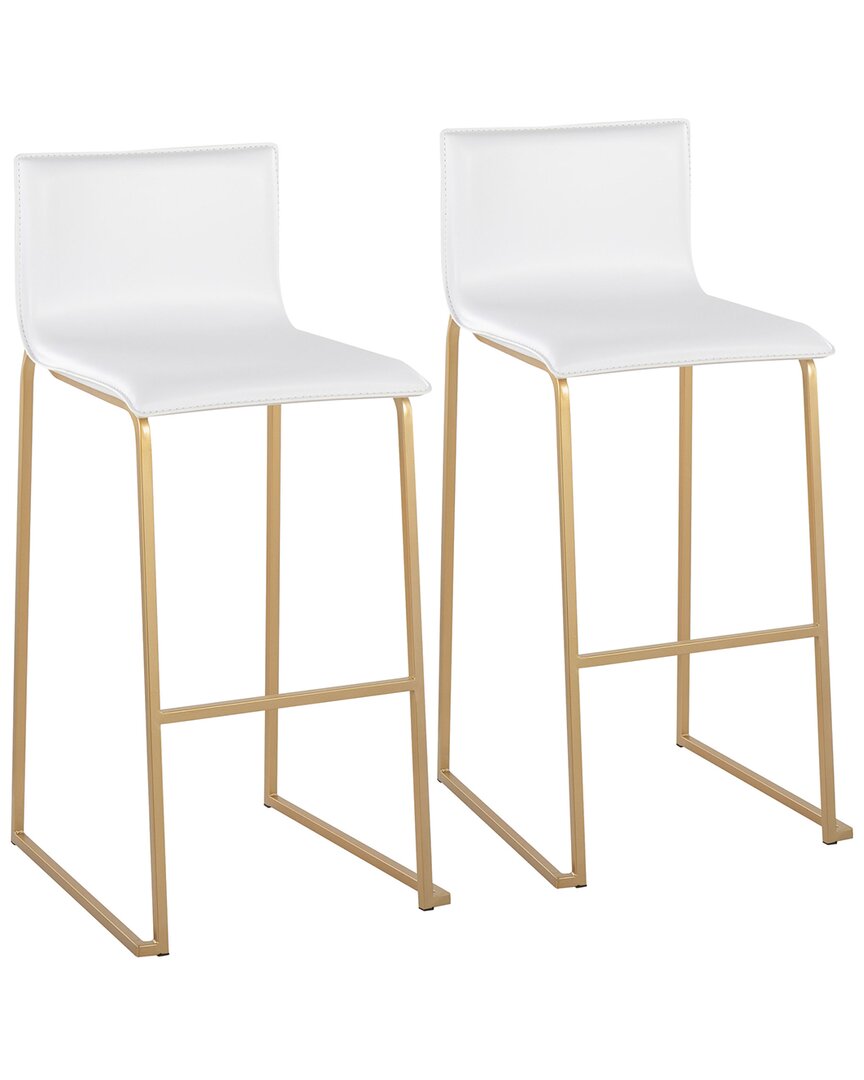 Lumisource Mara Barstool Set Of 2 In Gold