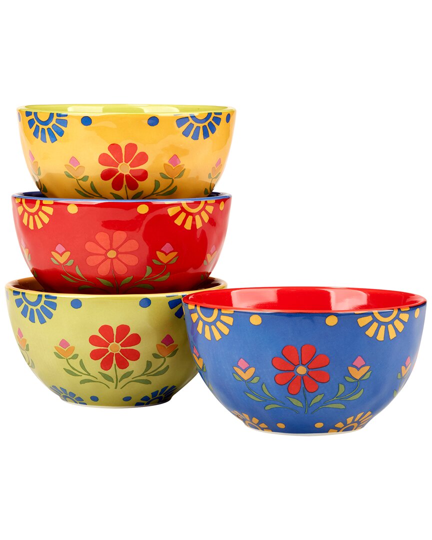 Certified International Spice Love Set Of 4 Ice Cream Bowls In Multi