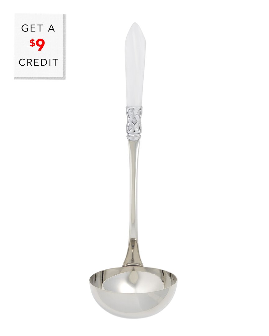 Vietri Aladdin Brilliant White Soup Ladle With $7 Credit In White