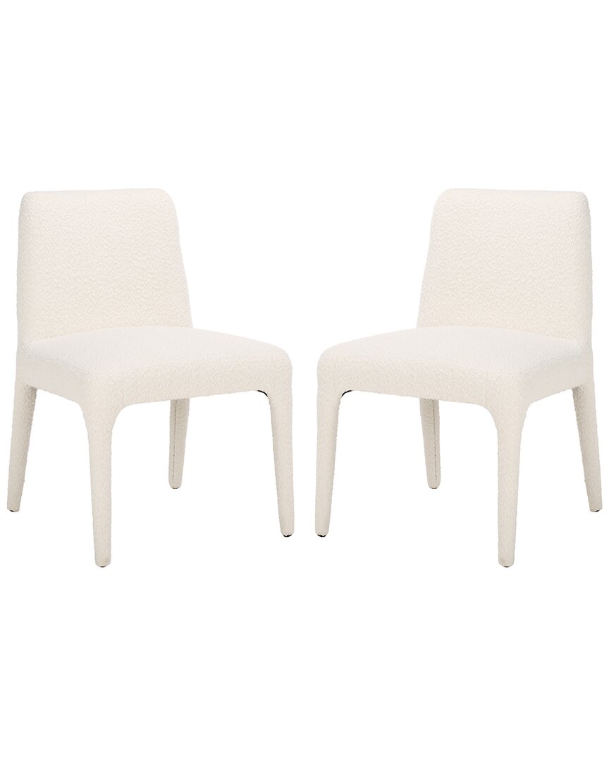 Safavieh Couture Derrick Boucle Dining Chair In White
