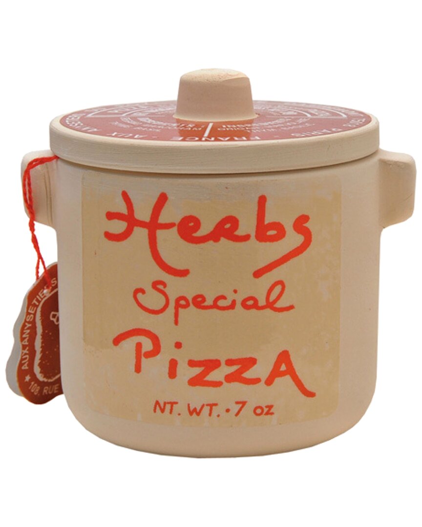 Aux Anysetiers Du Roy Herbs Special For Pizza In Ceramic Jar 0.7oz In Brown