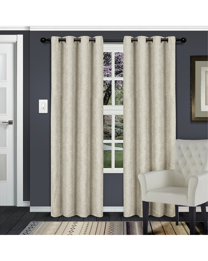 Superior Waverly Insulated Thermal Blackout Grommet Curtain Panel Set In Ivory