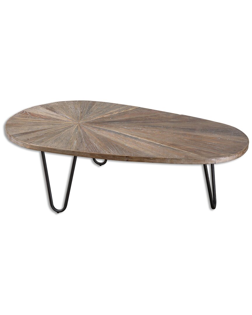 Uttermost Leveni Wooden Coffee Table In Gray