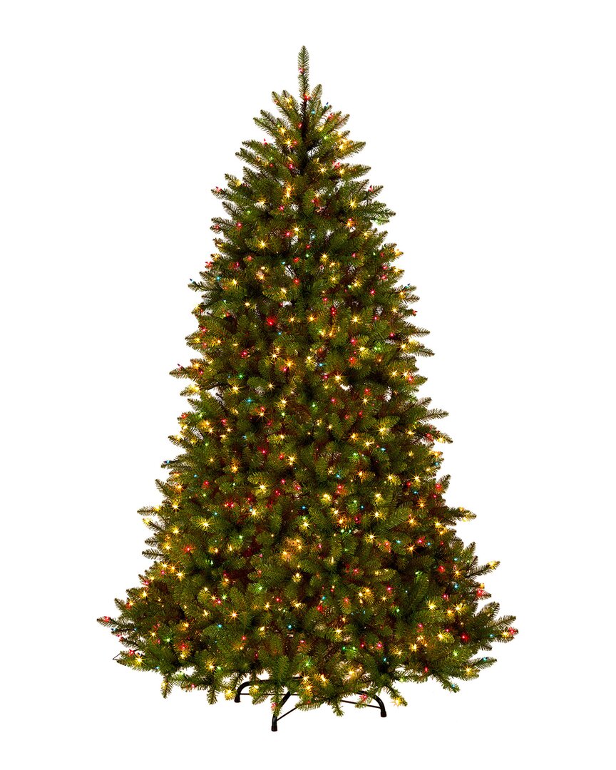 NATIONAL TREE COMPANY NATIONAL TREE COMPANY 9FT DUNHILL® FIR HINGED TREE WITH 1800 MULTI/CLEAR SPECTRUM LIGHTS
