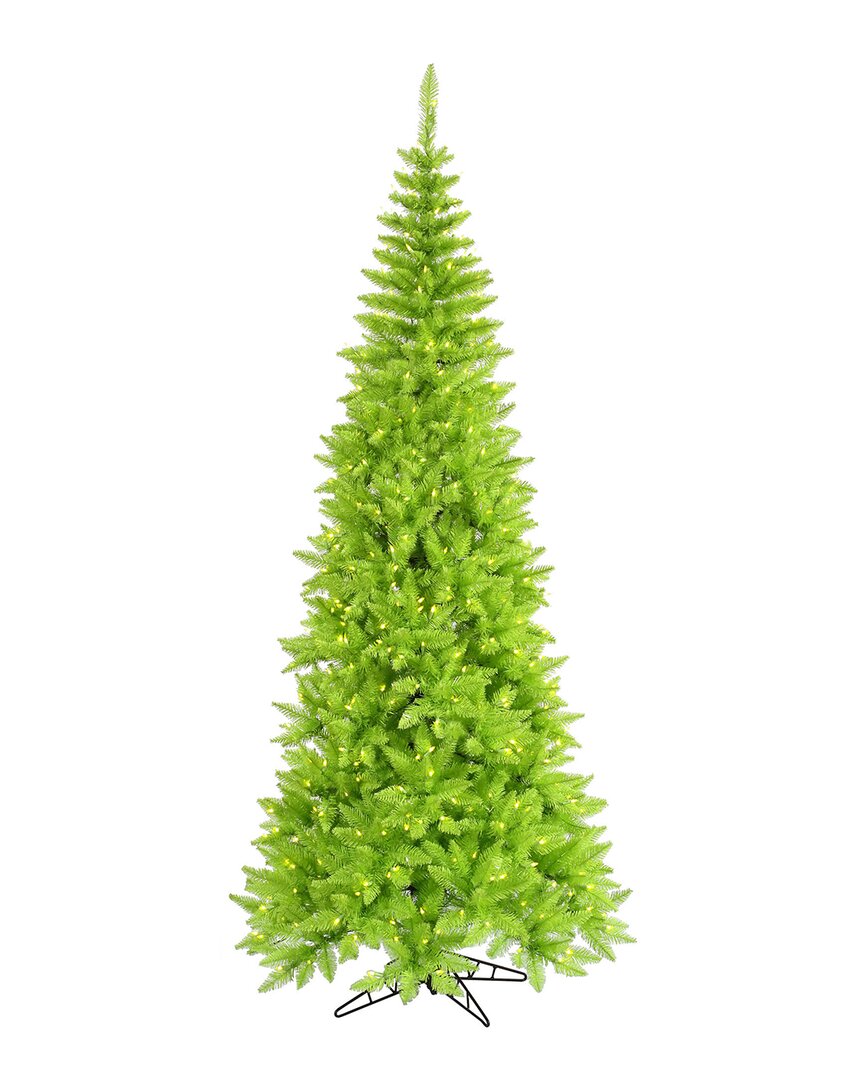Vickerman 7.5ft Lime Fir Slim Artificial Christmas Tree In Green