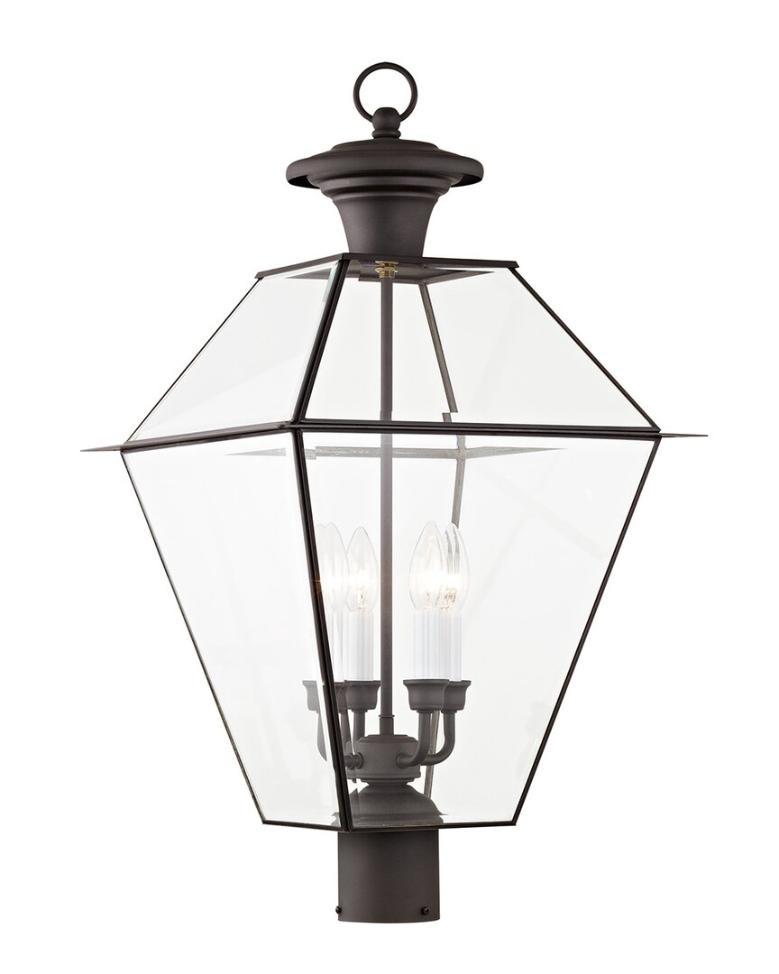 Livex Lighting 4-light Bronze Outdoor Post Top Lantern