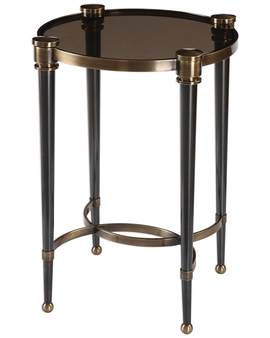 Uttermost Thora Brushed Accent Table In Black