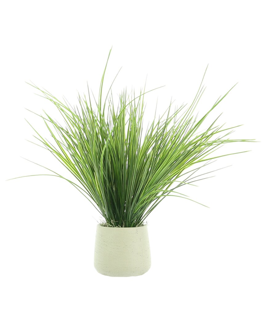 Creative Displays Grass Arranged In A Grey Fiberstone Planter