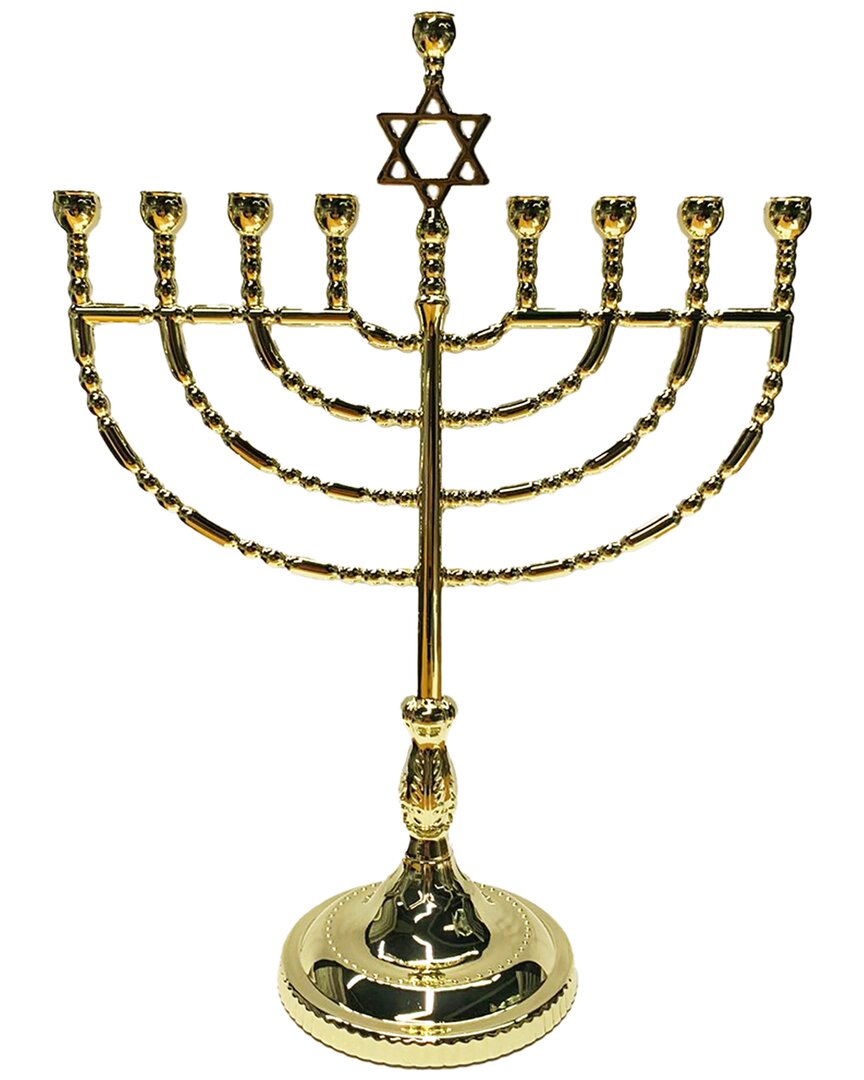 Bt Shalom Aristocratic Star Of David Menorah In Gold