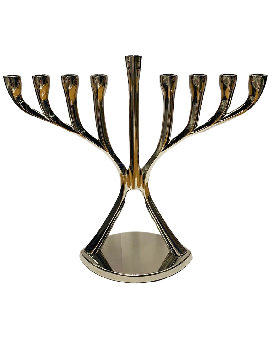 Bt Shalom Elegant Metal Menorah In Gold
