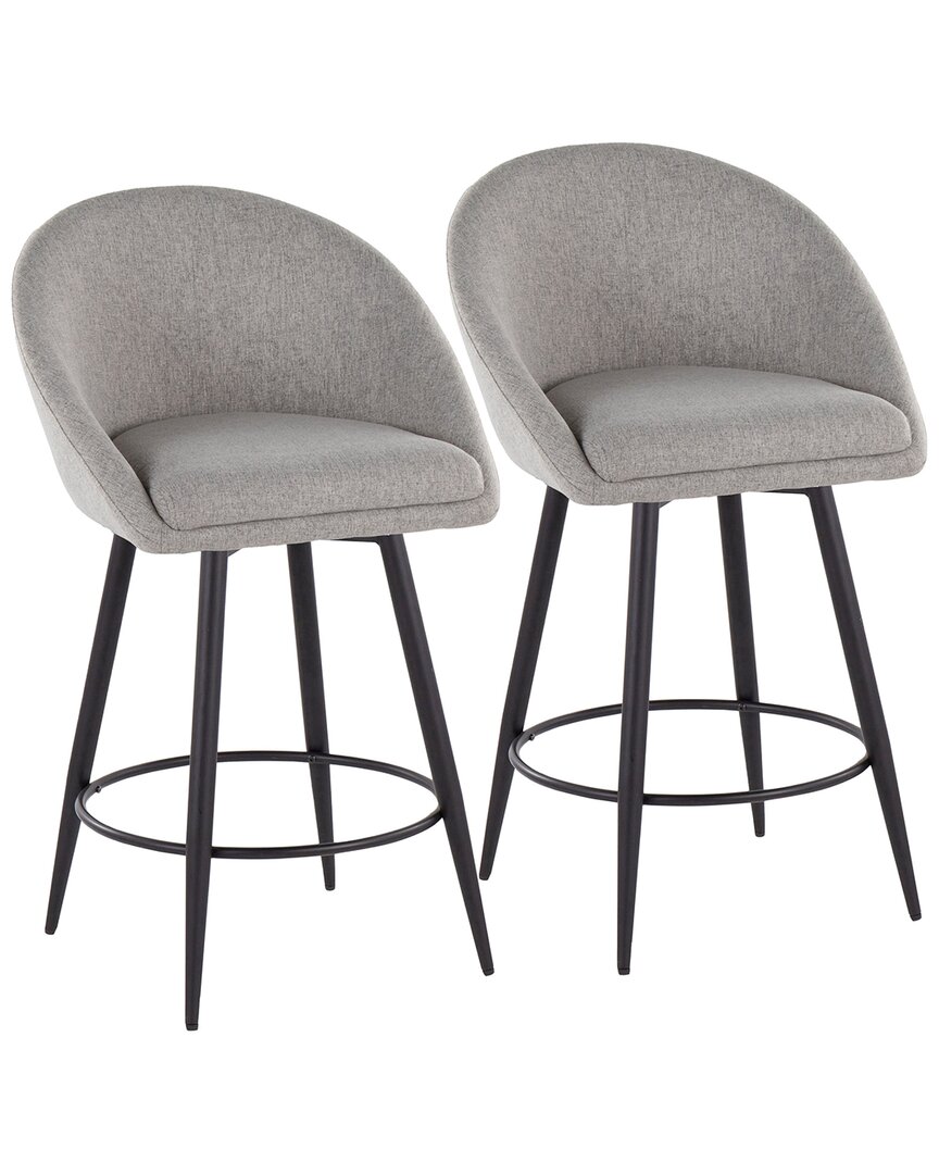 Lumisource Set Of 2 Matisse Highback Contemporary 26in Fixed-height Counter  Swivel Stools With Foot