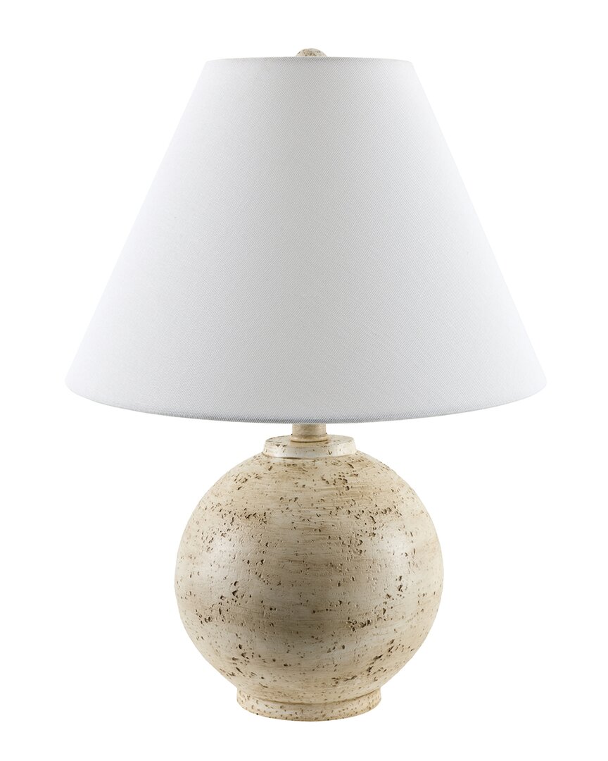 Surya Calvert Accent Table Lamp In White