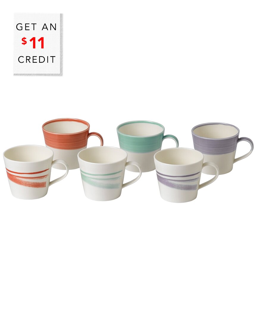 Royal Doulton 1815 Bold Mugs (set Of 6) With $11 Credit In Multi