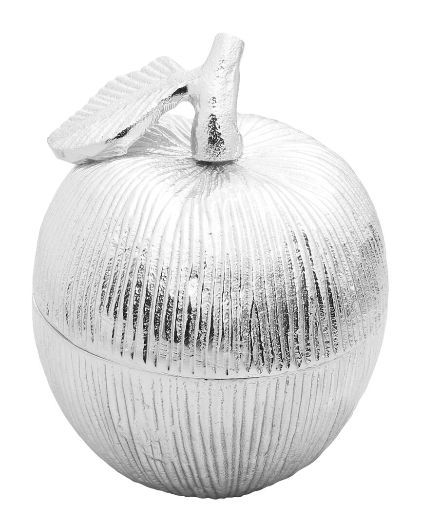 Alice Pazkus Silver Apple Shaped Honey Jar With Spoon