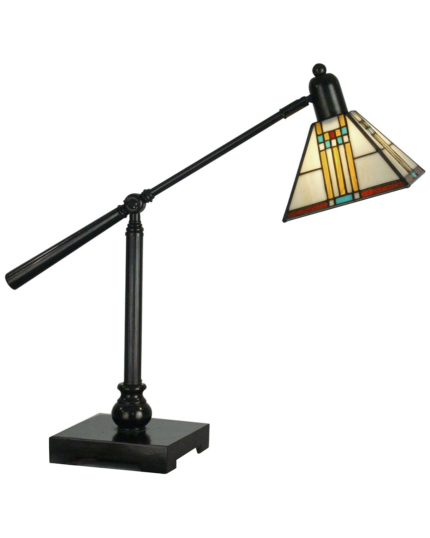 Dale Tiffany Bank Mission Table Lamp In Multi