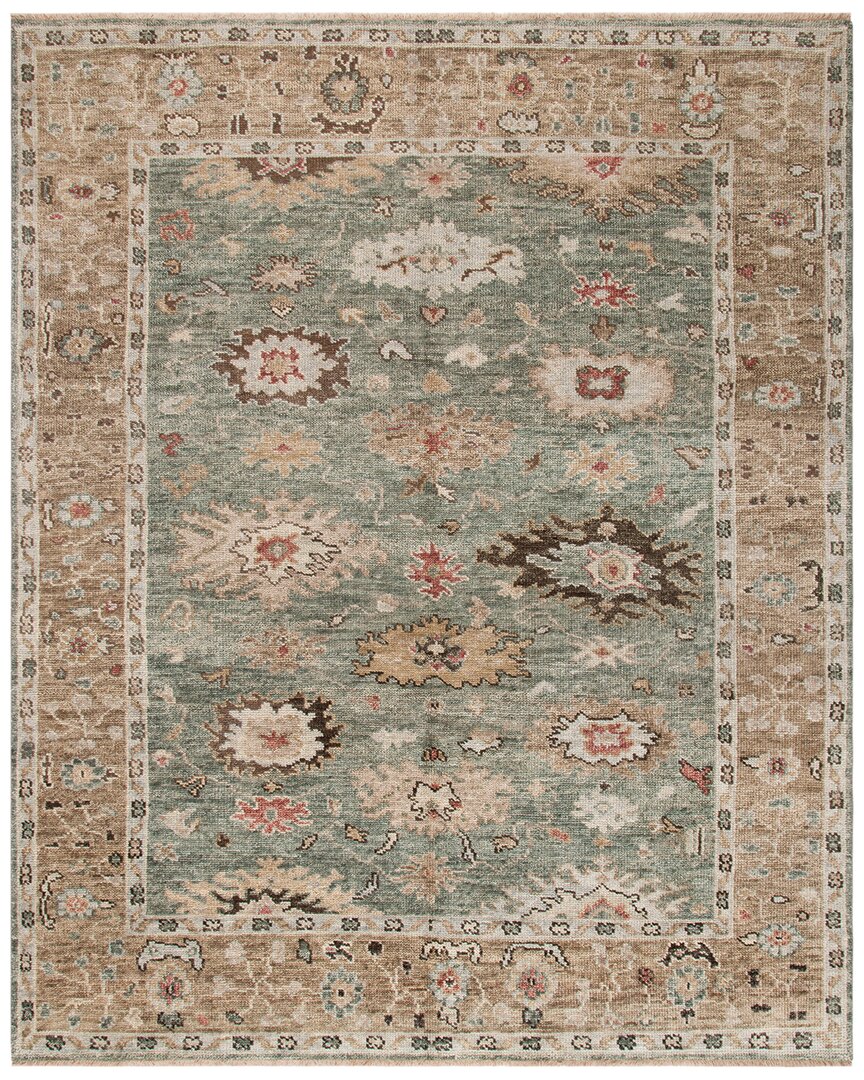 Safavieh Samarkand Hand Knotted Wool Rug In Sage