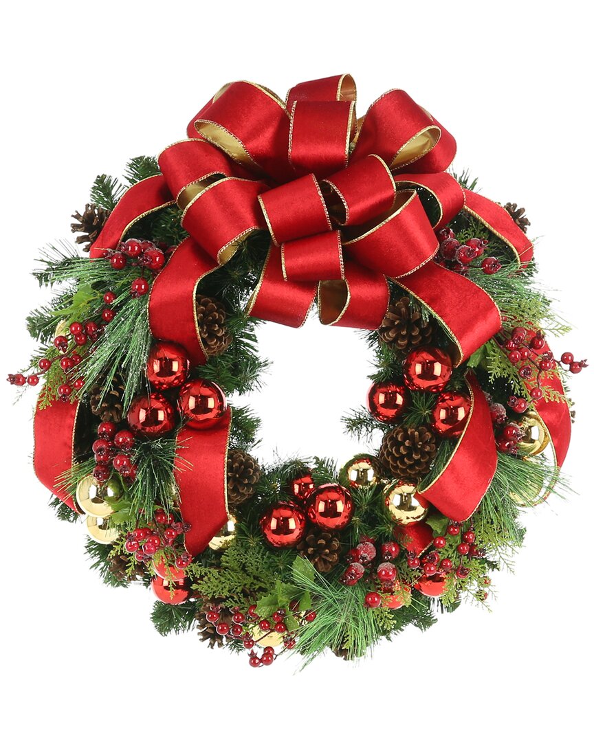Creative Displays 32in Holiday Wreath In Red