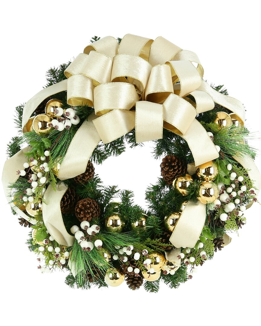 Creative Displays 32in Festive Holiday Wreath In Green