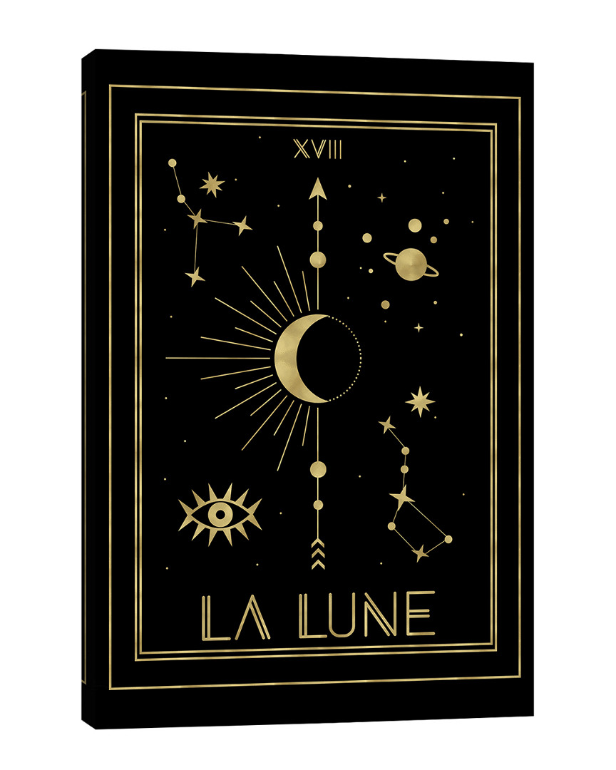 Icanvas La Lune Gold Edition Wall Art By Emanuela Carratoni
