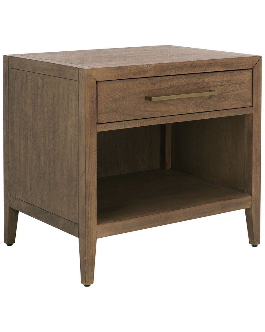 Safavieh Couture Ariella 1 Drawer Wood Nightstand In Brown