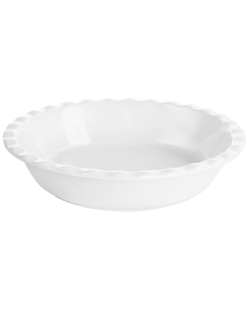 Martha Stewart Stoneware 9in Pie Pan In White