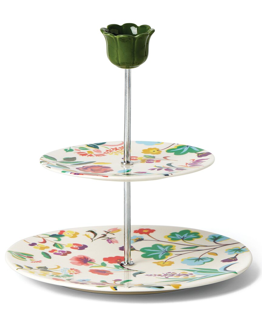Kate Spade New York Garden Floral Tiered Server In Multi