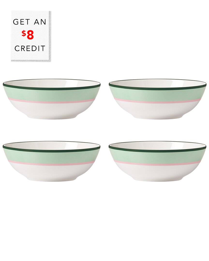 Kate Spade Make It Pop All-purpose Bowls, Set Of 4 In Green