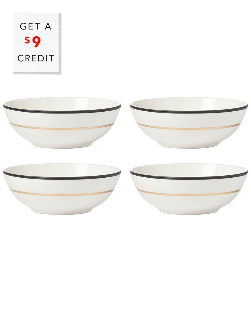 Shop Kate Spade New York Set Of 4 Make It Pop White All-purpose Bowls