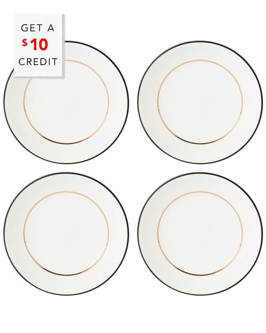 Shop Kate Spade New York Set Of 4 Make It Pop White Dinner Plates