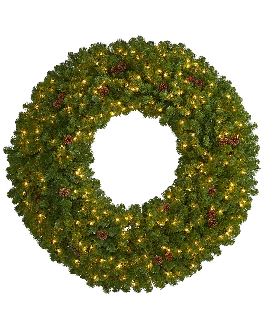 Nearly Natural 5ft Giant Artificial Christmas Wreath In Green